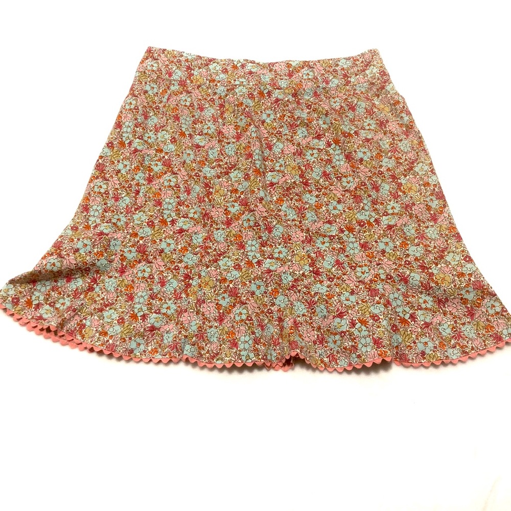 Pink floral skirt